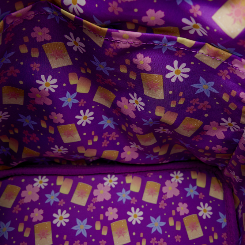 Tangled Rapunzel Exclusive Floral Flap Mini Backpack with Coin Bag, , hi-res view 7