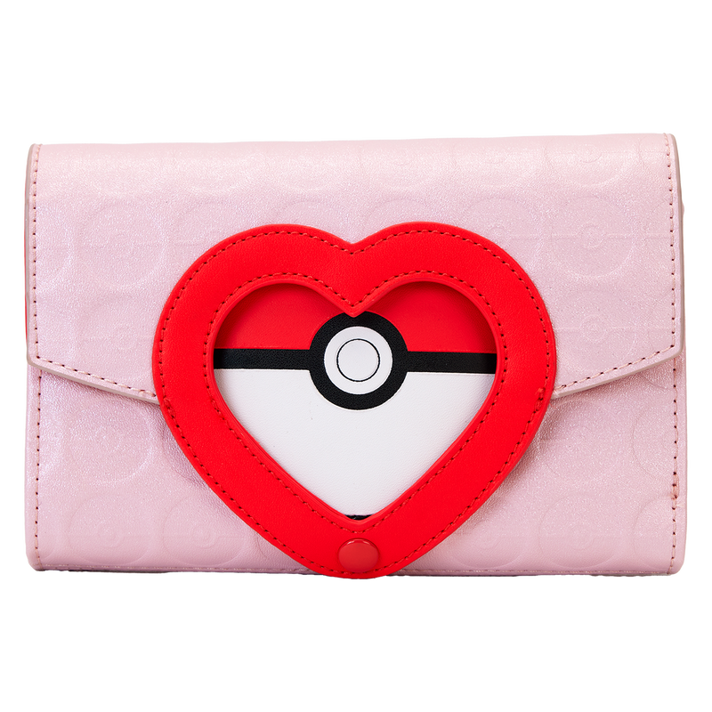 Pok&eacute;mon Exclusive I Choose You Hearts Flap Zip Around Wallet, , hi-res view 1