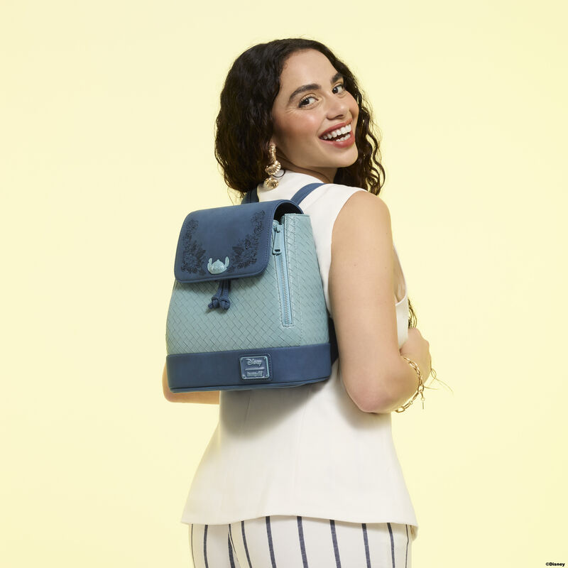 Stitch Embroidered Floral Drawstring Mini Backpack LFlifestyle1 view 2