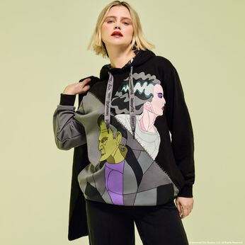 Universal Monsters The Bride Of Frankenstein Unisex Hoodie LFlifestyle1 Universal Monsters The Bride Of Frankenstein Unisex Hoodie, Image 2