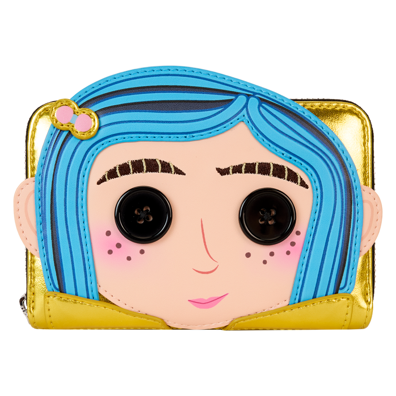 Coraline 15th Anniversary Laika Doll Metallic Cosplay Zip Around Wallet, , hi-res view 1