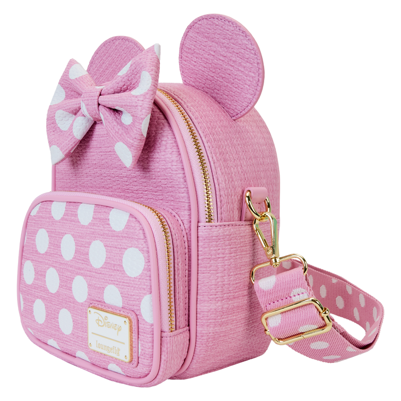 Minnie Mouse Woven Texture Convertible Mini Backpack & Crossbody Bag, , hi-res view 5