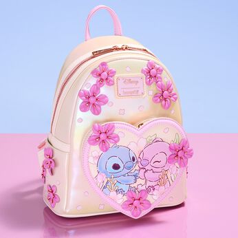 Stitch & Angel Cherry Blossom Heart Mini Backpack, Image 2