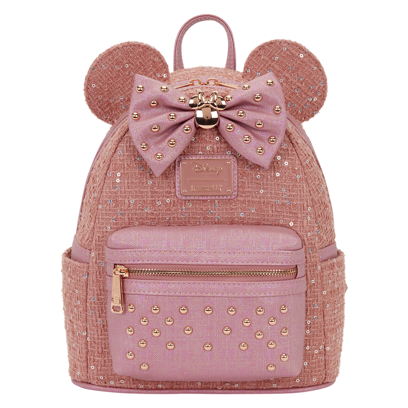 Exclusive Minnie Mouse Glitter Tweed Mini Backpack, , hi-res view 1