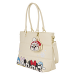 Mickey & Friends Holiday Snow Tote Crossbody Bag with Coin Bag, , hi-res view 3