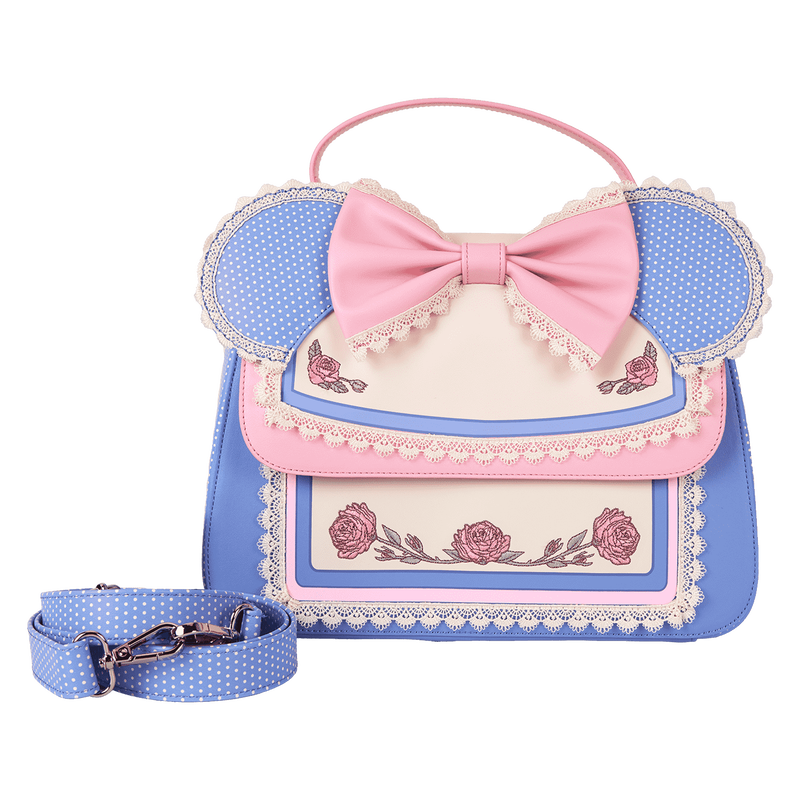 Minnie Mouse Floral and Lace Crossbody Bag, , hi-res view 1