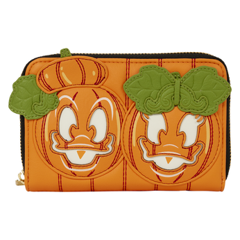 Donald & Daisy Jack-o'-Lantern Exclusive Glow Zip Around Wallet, Image 1