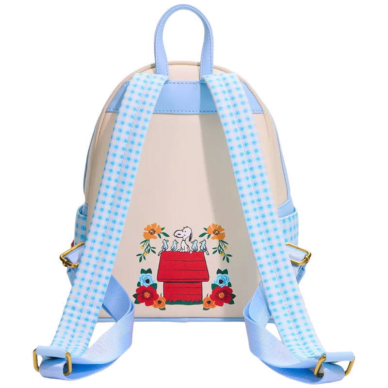 Peanuts Snoopy Doghouse Floral Gingham Mini Backpack, , hi-res view 3