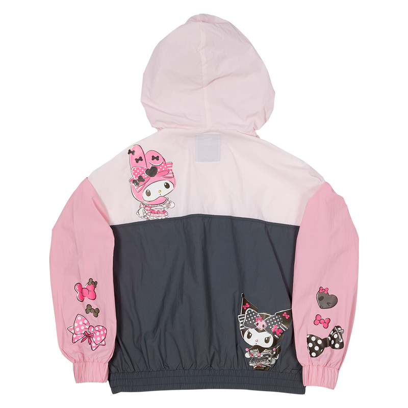 Sanrio My Melody & Kuromi Half-Zip Unisex Windbreaker Jacket, , hi-res view 6