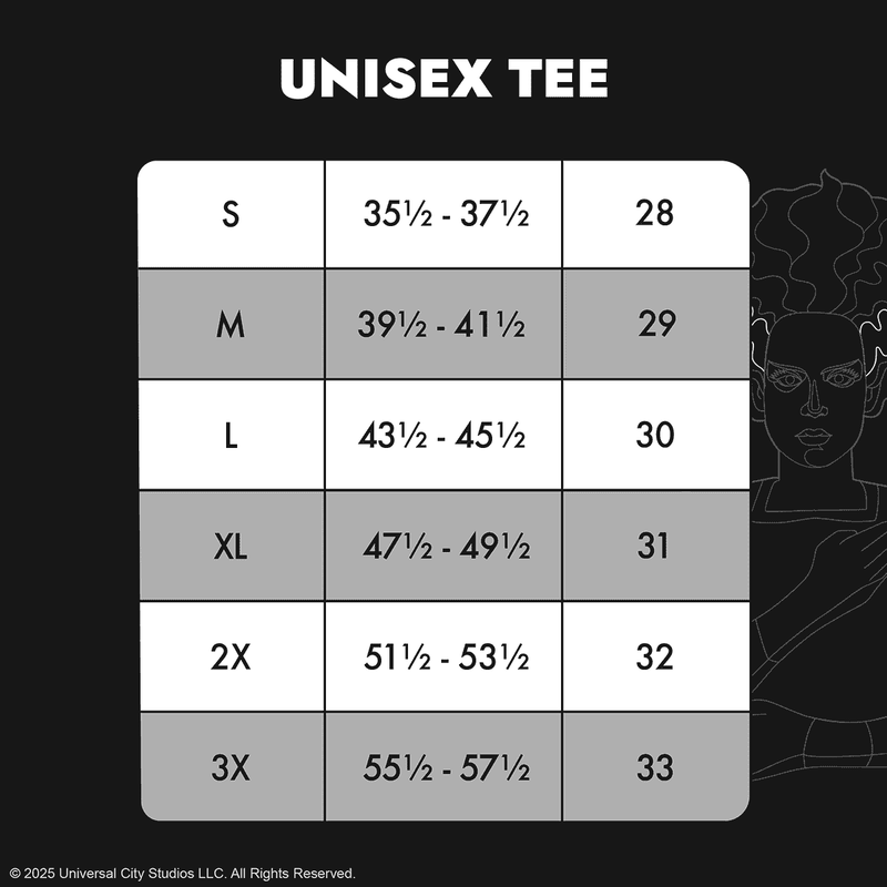 Universal Monsters The Bride Of Frankenstein Unisex Tee, , hi-res view 4