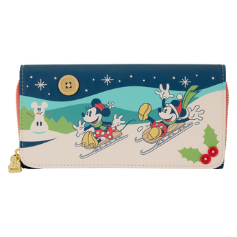 Mickey & Minnie Holiday Wristlet Wallet, Image 1