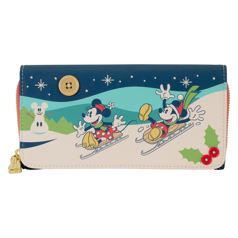 Mickey & Minnie Holiday Wristlet Wallet, , hi-res view 1