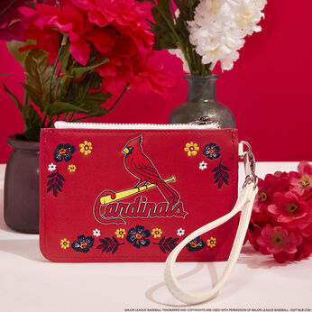 MLB St. Louis Cardinals Floral Card Holder Wristlet Clutch, Image 2
