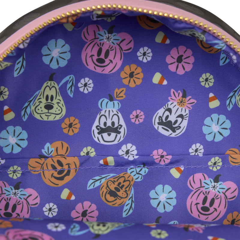 Minnie Mouse Cosplay Floral Pumpkin Glow Mini Backpack, , hi-res view 8