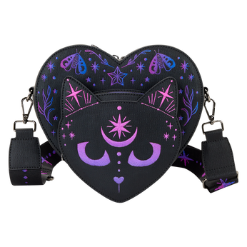 Loungefly Neon Cat Heart Figural Crossbody Bag, Image 1