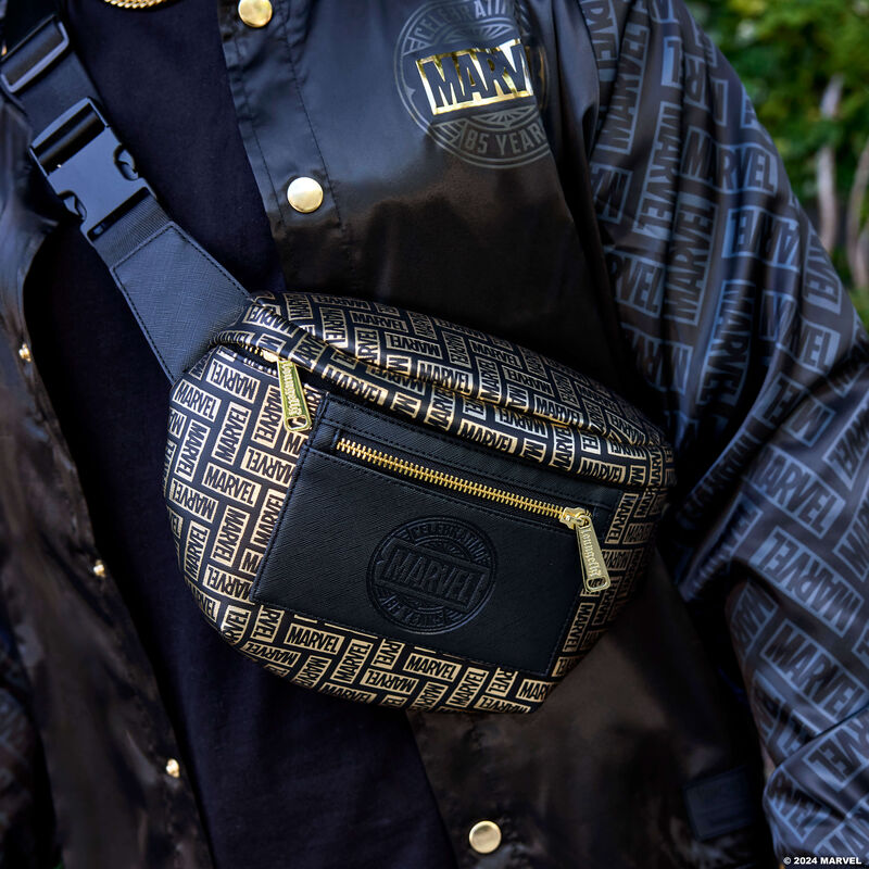 Marvel 85th Anniversary All-Over Print Logo Convertible Belt Bag LFlifestyle1 view 2