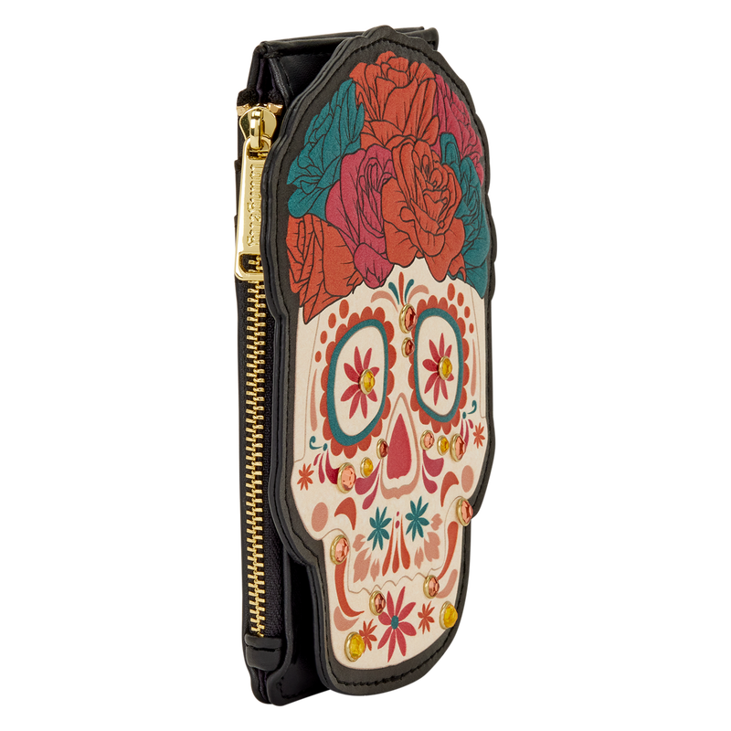 Loungefly Día de los Muertos Sugar Skull Large Card Holder, , hi-res view 3