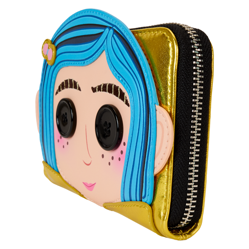 Coraline 15th Anniversary Laika Doll Metallic Cosplay Zip Around Wallet, , hi-res view 4