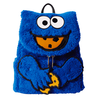Sesame Street Cookie Monster Plush Cosplay Mini Backpack With Coin Bag, Image 1