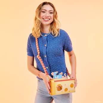 Ratatouille Remy & Emile Cheese Figural Crossbody Bag LFlifestyle1 Ratatouille Charcuterie Cheese Figural Crossbody Bag, Image 2