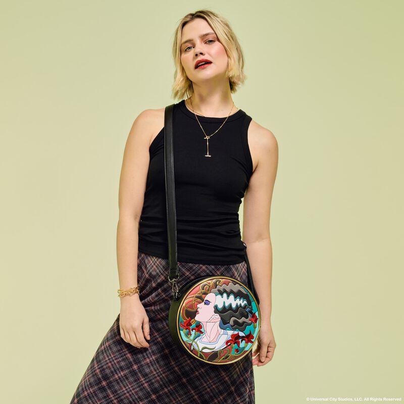 Universal Monsters The Bride Of Frankenstein Stained Glass Crossbody Bag LFlifestyle1 view 2