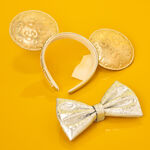 Minnie Mouse Exclusive Metallic Gold & Silver Quilted Ear Headband, , hi-res view 4
