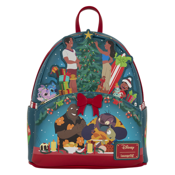 Lilo & Stitch Ohana Holiday Light Up Mini Backpack, , hi-res view 1