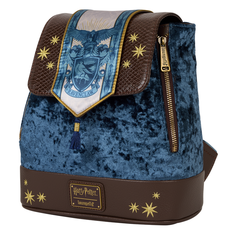 Exclusive Harry Potter Ravenclaw Banner Velvet Mini Backpack, , hi-res view 3