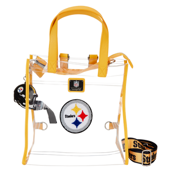 NFL Pittsburgh Steelers Clear Convertible Backpack & Tote Crossbody Stadium Bag, Image 1