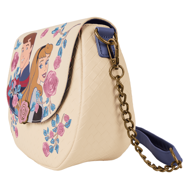 Sleeping Beauty Princess Aurora & Prince Phillip Floral Crossbody Bag, , hi-res view 4