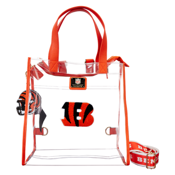 NFL Cincinnati Bengals Clear Convertible Backpack & Tote Crossbody Stadium Bag, Image 1