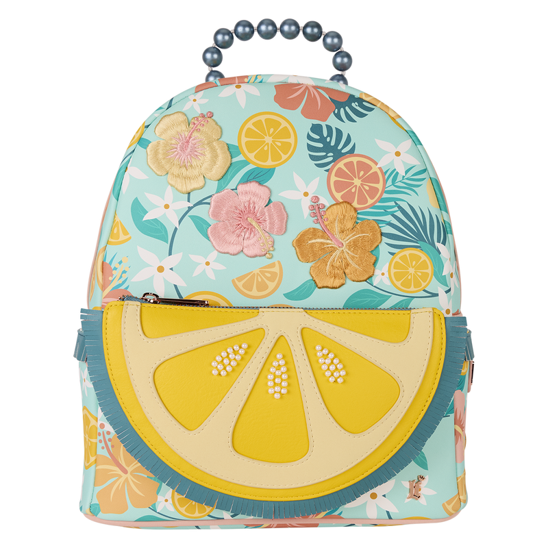 Loungefly Tropical Lemon Floral Mini Backpack, , hi-res view 1