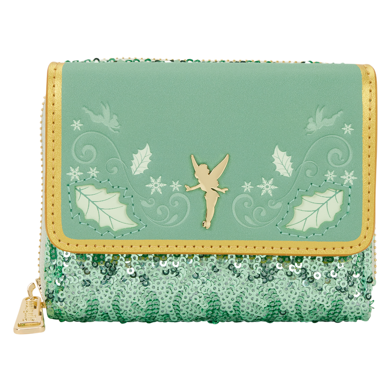Peter Pan Tinker Bell Holiday Sequin Tri-Fold Wallet, , hi-res view 1