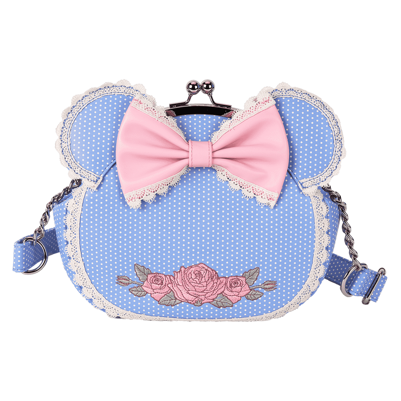 Minnie Mouse Floral and Lace Kisslock Crossbody Bag, , hi-res view 3