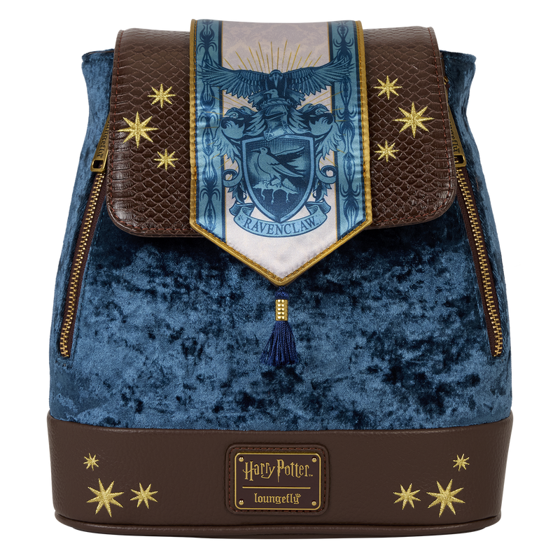 Exclusive Harry Potter Ravenclaw Banner Velvet Mini Backpack, , hi-res view 1