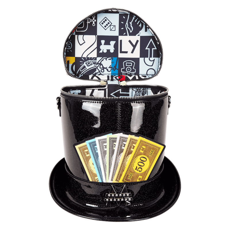 Monopoly 90th Anniversary Top Hat Glitter Figural Crossbody Bag, , hi-res view 8