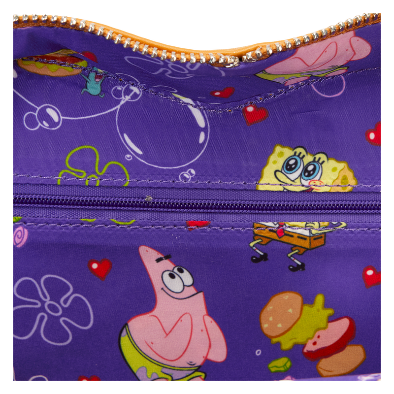 SpongeBob SquarePants Krabby Patty Plush Heart Figural Crossbody Bag, , hi-res view 8