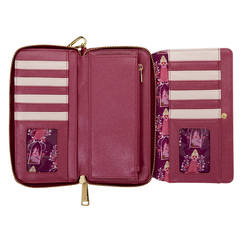 Sleeping Beauty Exclusive Princess Aurora Roses Wristlet Wallet, , hi-res view 5