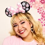 Minnie Mouse Floral Rock The Dots Ear Headband, , hi-res view 2