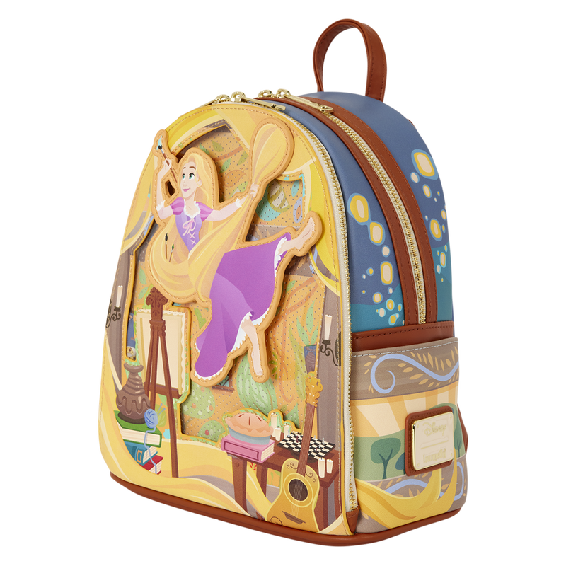 Tangled Rapunzel Glow Pin Trader Mini Backpack, , hi-res view 9