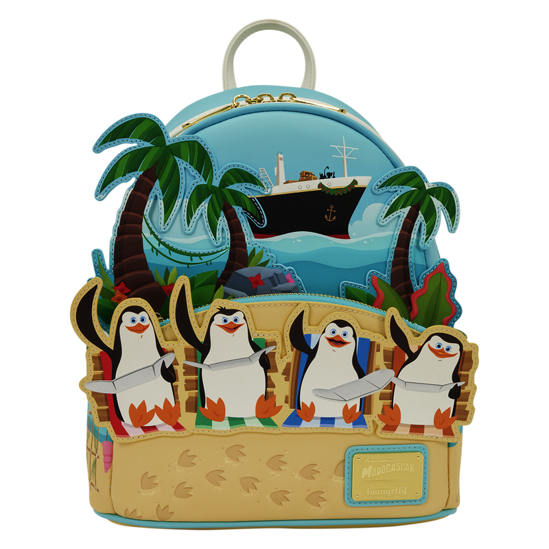 Madagascar Exclusive Penguins Beach Mini Backpack, , hi-res view 1