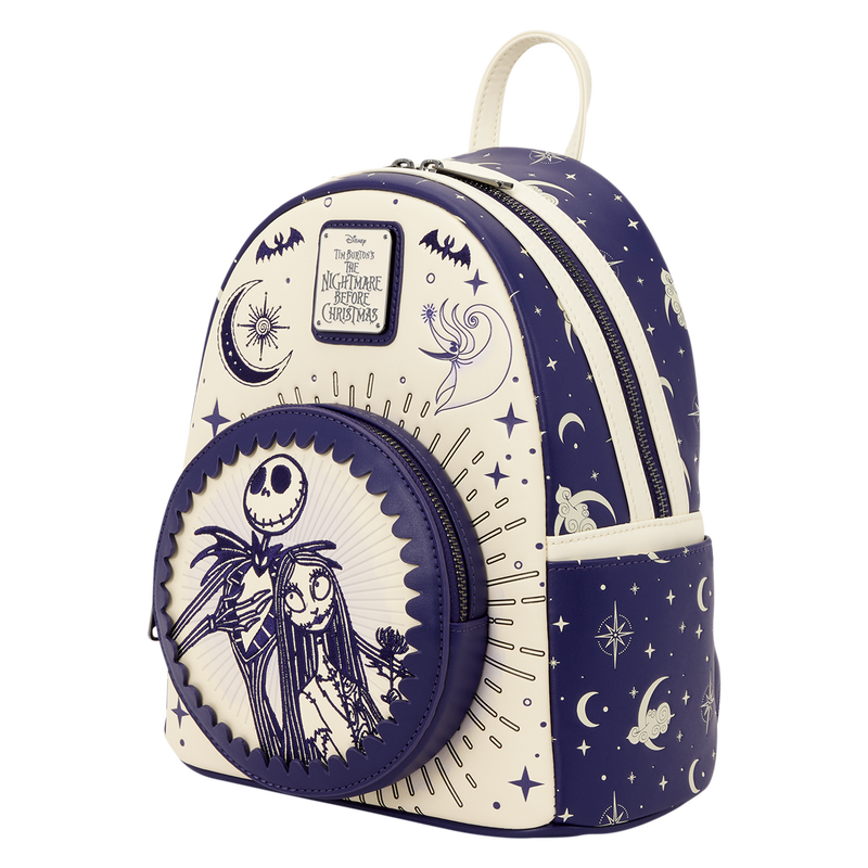 The Nightmare Before Christmas Jack Skellington & Sally Night Sky Mini Backpack, , hi-res view 3