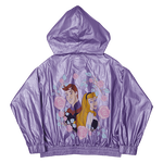 Sleeping Beauty Princess Aurora & Prince Phillip Floral Half-Zip Unisex Windbreaker Jacket, , hi-res view 4