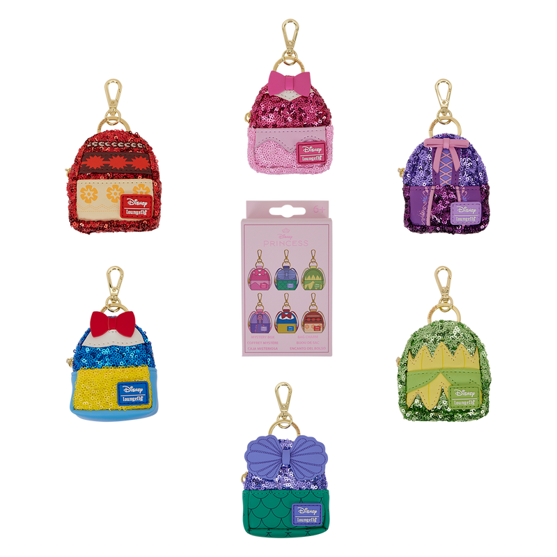 Disney Princess Exclusive Sequin Mystery Mini Backpack Keychain Charm, , hi-res view 1