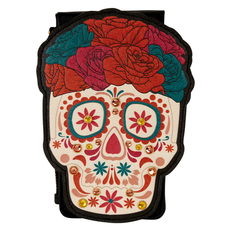 Loungefly Día de los Muertos Sugar Skull Large Card Holder, , hi-res view 1