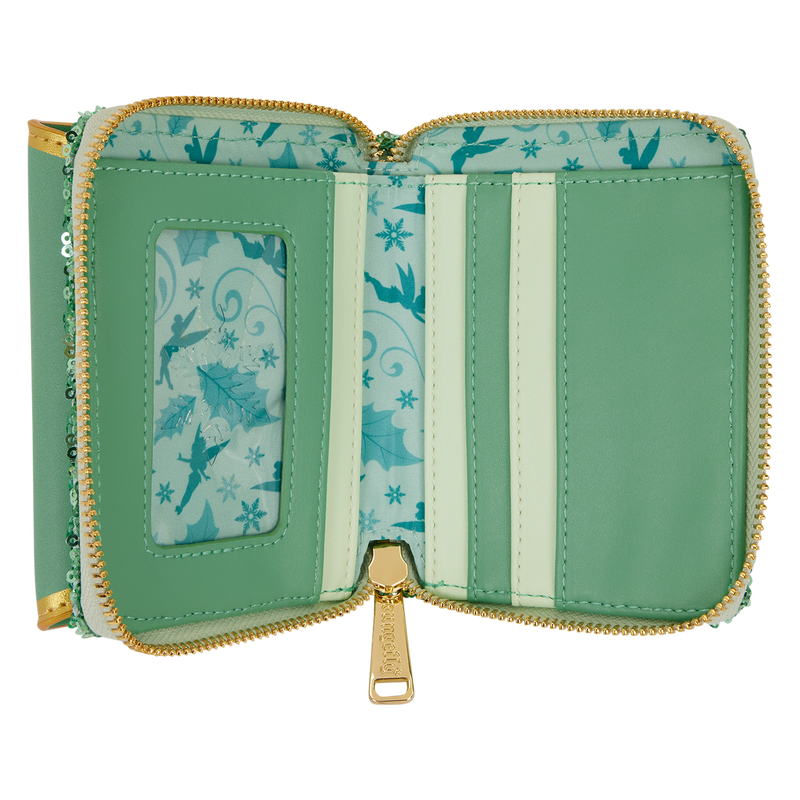 Peter Pan Tinker Bell Holiday Sequin Tri-Fold Wallet, , hi-res view 4