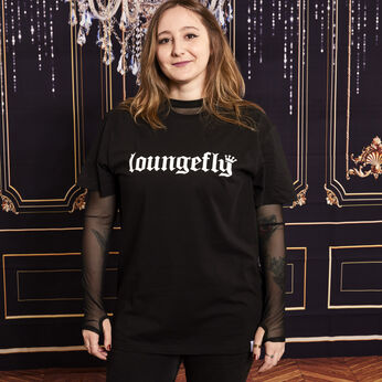 Loungefly 25th Anniversary Logo Black Unisex Tee, Image 2