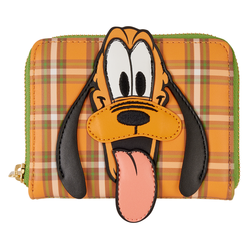 Pluto 95th Anniversary Plaid Zip Around Wallet, , hi-res view 1