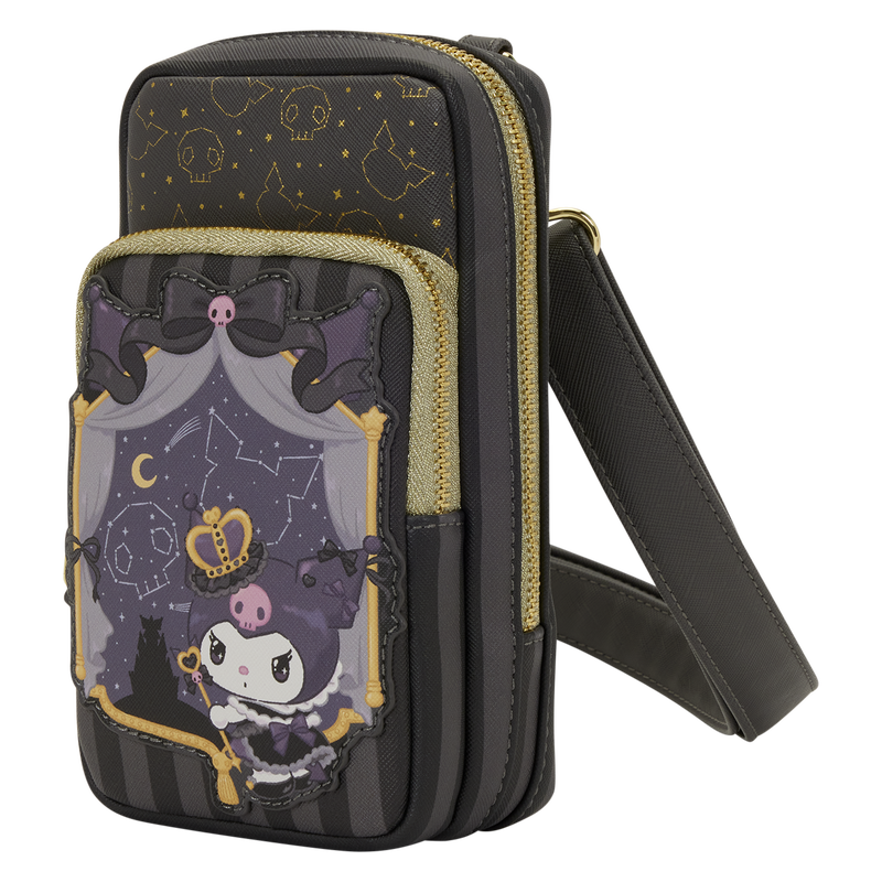 Sanrio Kuromi 20th Anniversary Cell Phone Crossbody Bag with Coin Bag, , hi-res view 4