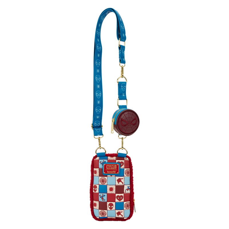 Spider-Man Sherpa Cell Phone Crossbody Bag with Coin Bag, , hi-res view 6